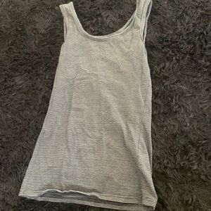 Black and grey tight striped XS tank
